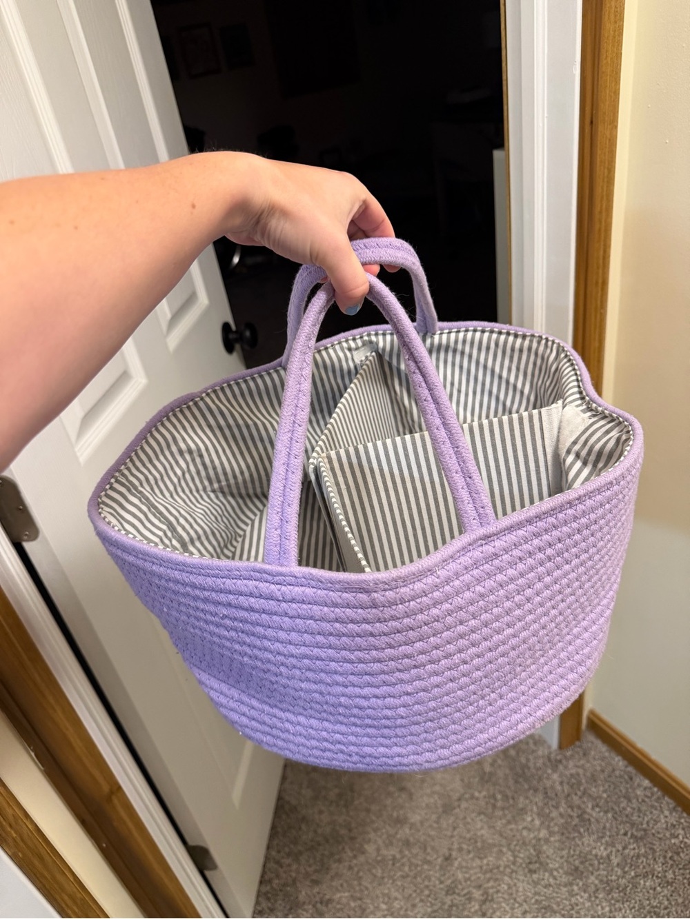 Purple Diaper Caddy